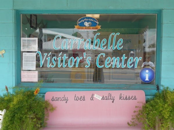 Carrabelle Visitor Center bench outside