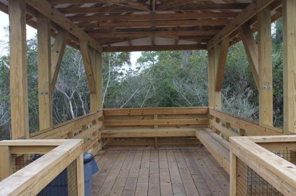 Covered area at fishing pier