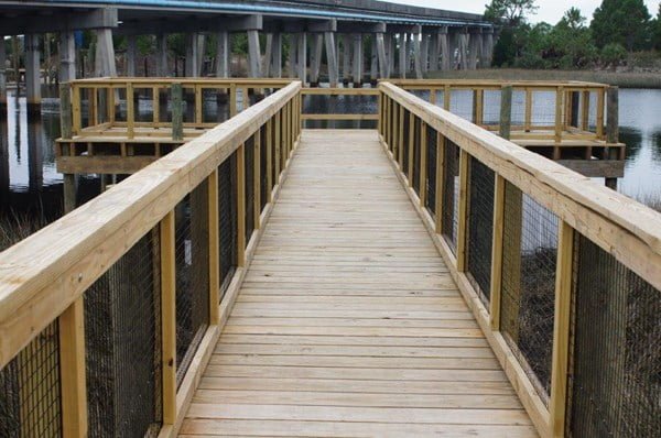 Walk way view of pier