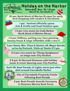 Holiday on the Harbor schedule flyer
