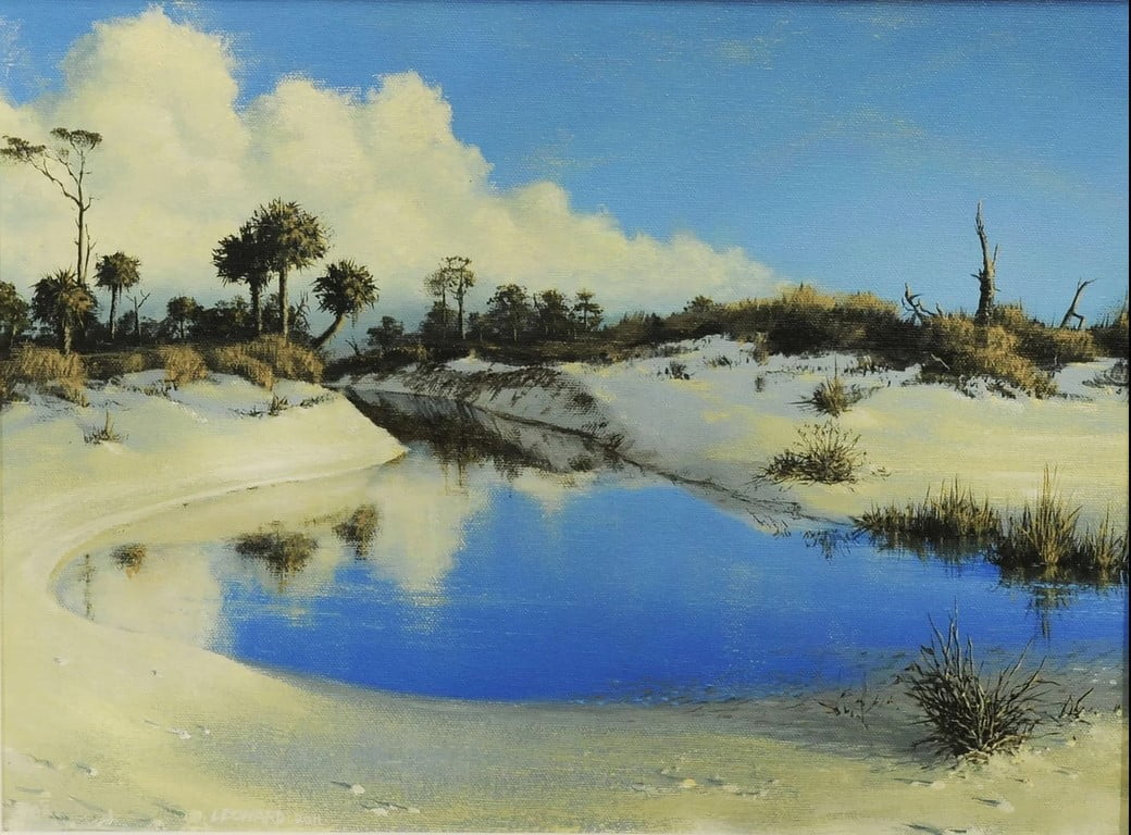 Painting entitled "Tidal Creek" by artist, Roger Leonard