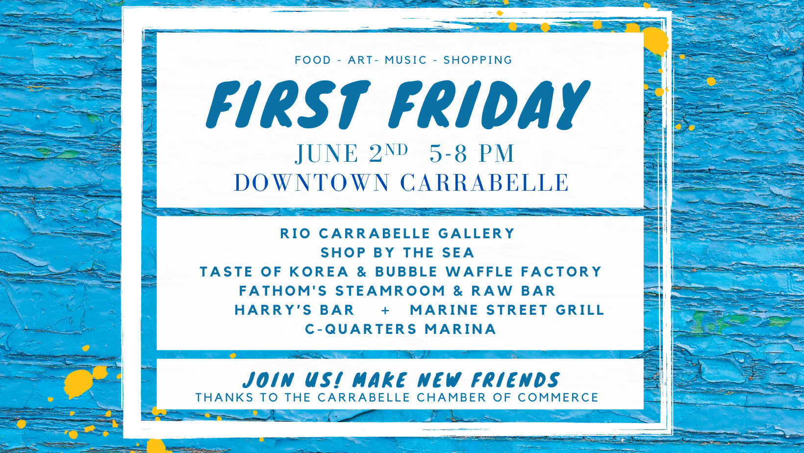 First Friday flyer