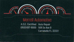 Merrell Automotive business card