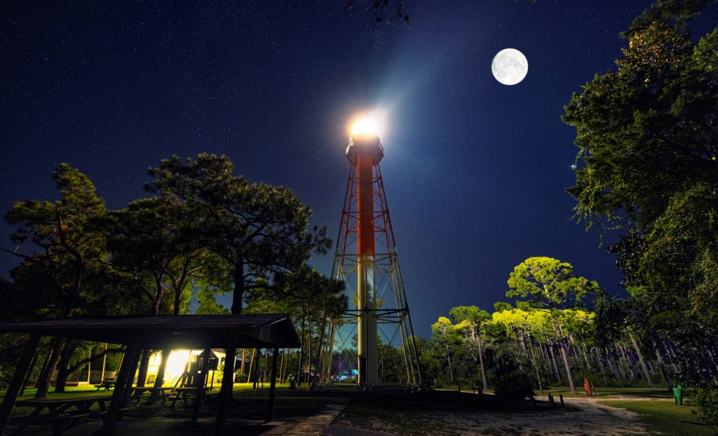 Full Moon over Crooked River Lighthouse by Robert Clayton