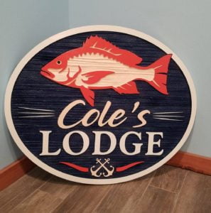 Cole's Lodge logo sign