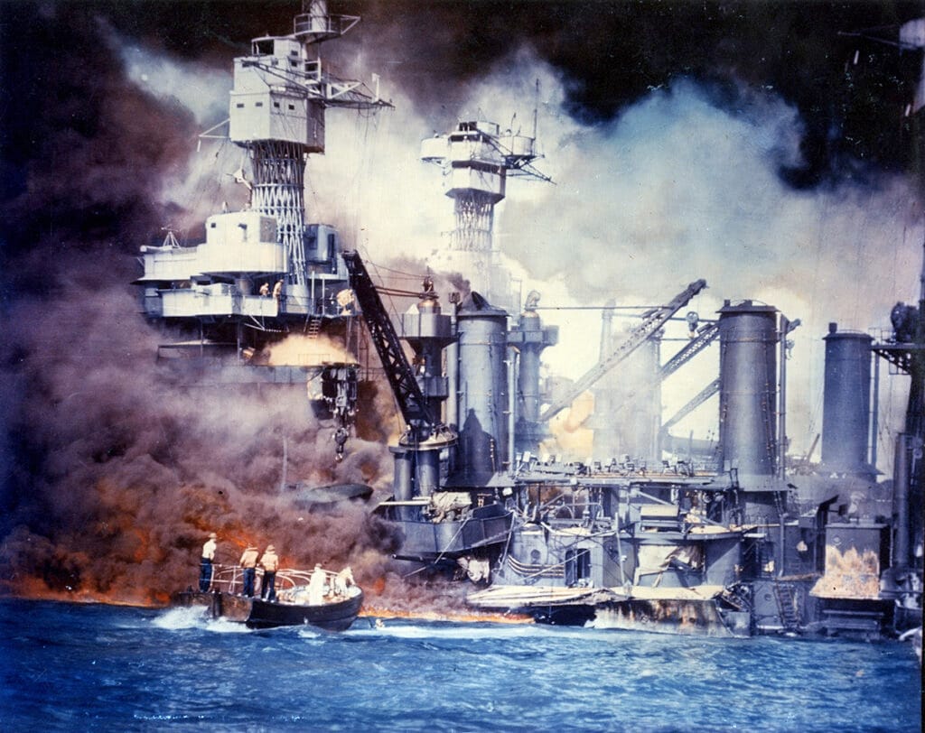 Pearl USS west virginia archives colorized Pearl USS west virginia archives colorized